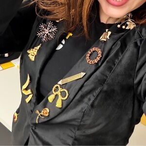 Leon Max Limited Edition Velvet Peplum Jacket